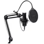 Trust Gaming GXT 270 Emita II+ Micrófono USB Condensador Cardioide para Streaming, Podcast y Gaming con Brazo Ajustable - Negro - Ref. 25770